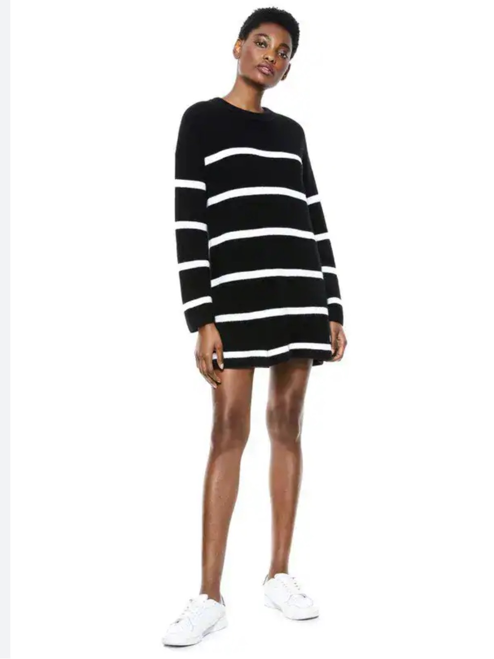 Alice & Olivia Lennie 100% Cashmere Mini Sweater Dress Sz M Euc